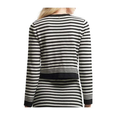 KOCCA Cardigan Cardigan Donna girocollo a righe Bianco nero A24 - KOCCAMICHAELA - F0037 - S - Francavilla Moda